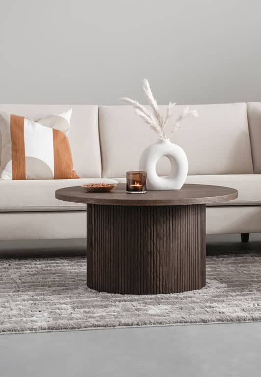Linea sofabord rundt Ø 90, H 47 cm - bilde 2 av 3