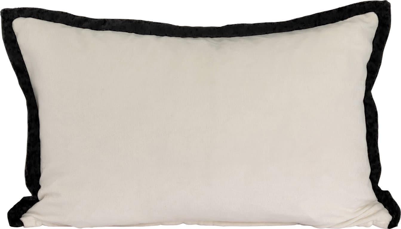 fløyel offwhite m svart kant 40