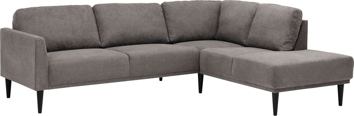 3 seter med åpen ende høyre, stoff Soro warm grey