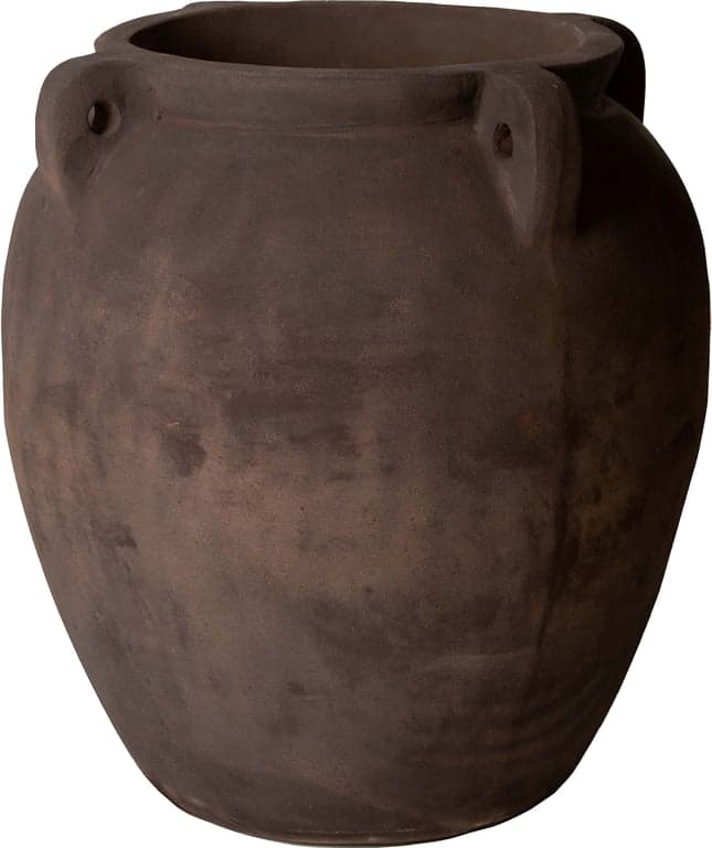 Ø: 46 H: 48 cm, mørk brun terrakotta