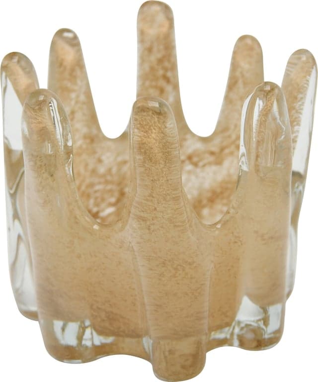 Ø: 15 H: 15 cm, brunt glass