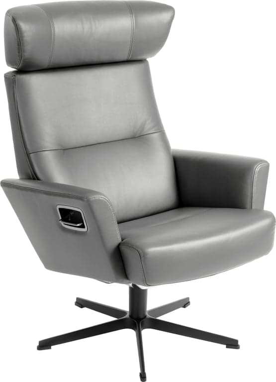 Nappa gray, svart aluminumsfot med sving